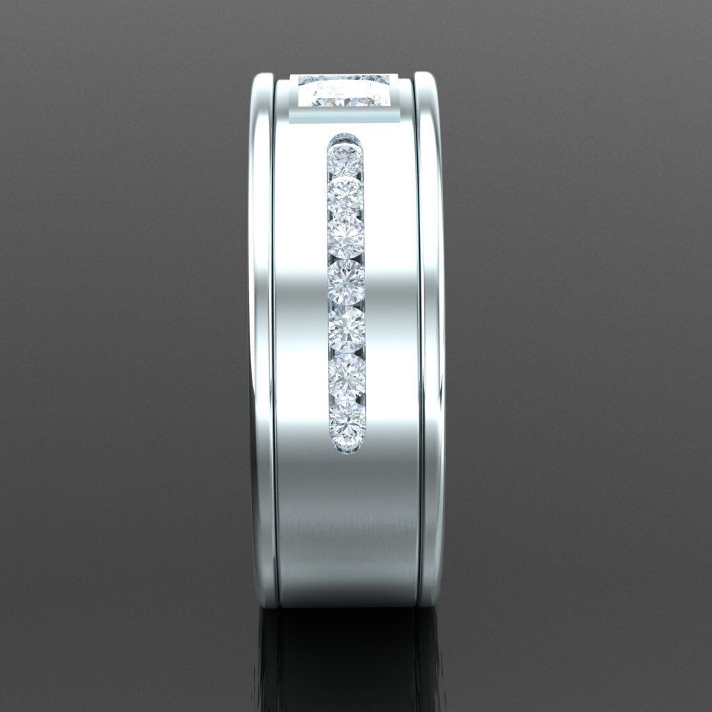 Top Diamond Men Ring STL 3DM 2MR007 3D model_7