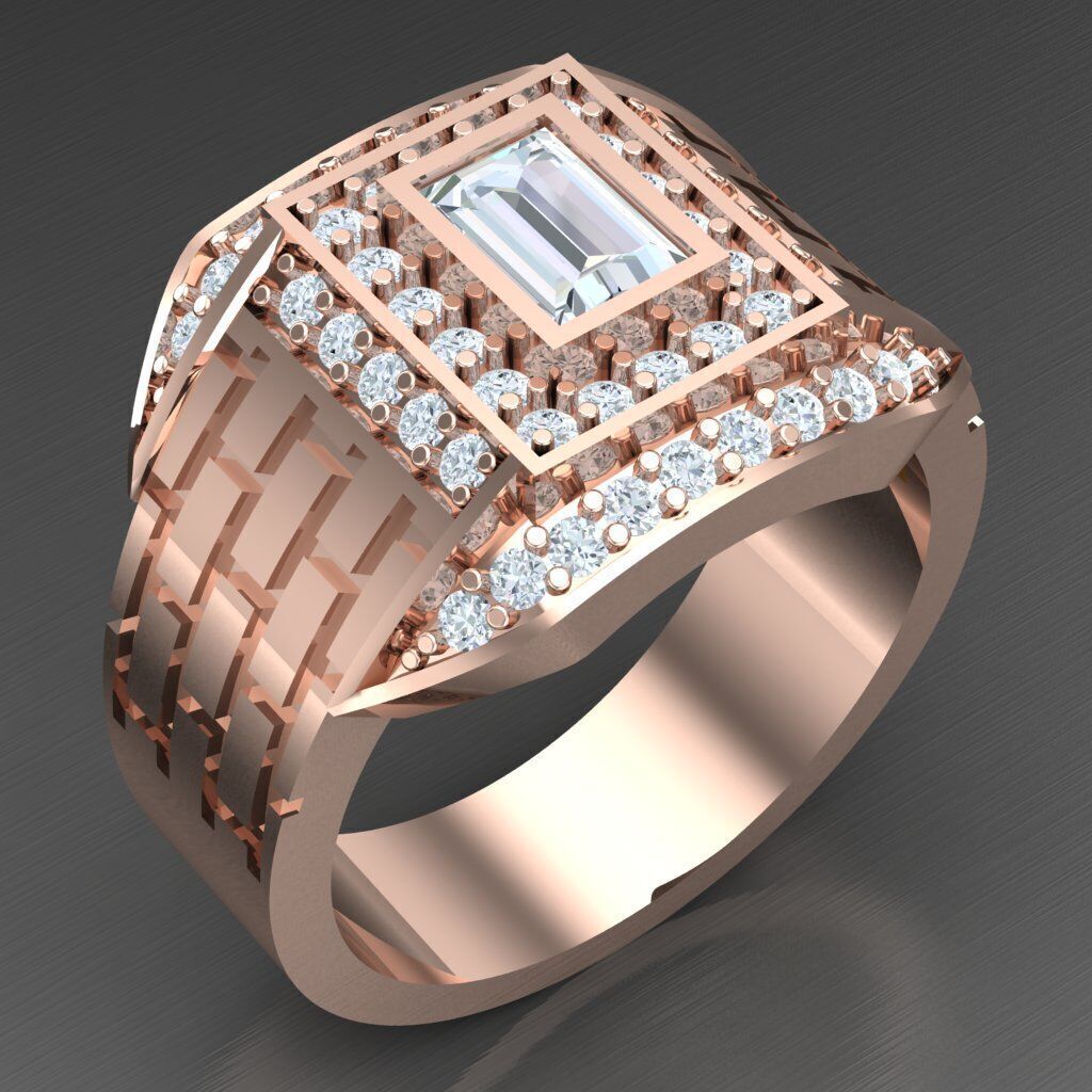 Man Ring New Design 3MR060 3D model_1