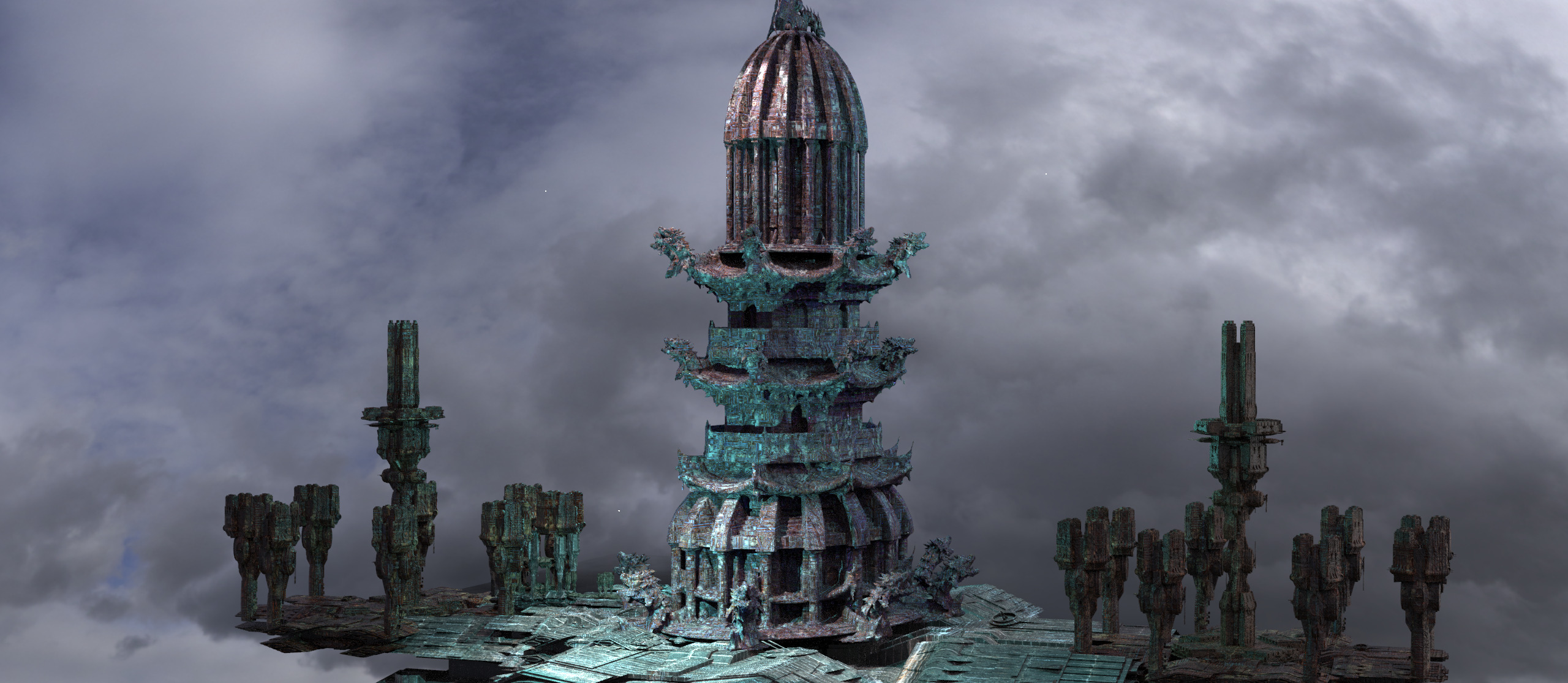 Steampunk Emperors  Realms tower 3D model_1
