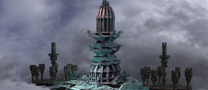 Steampunk Emperors  Realms tower 3D model