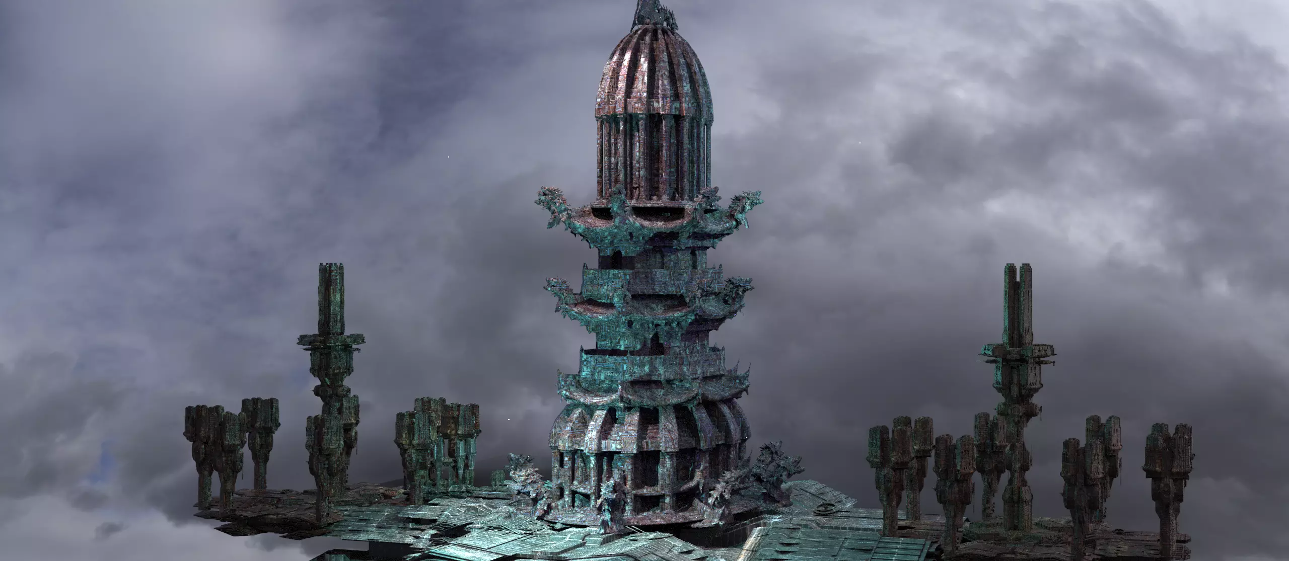 Steampunk Emperors  Realms tower 3D model_0
