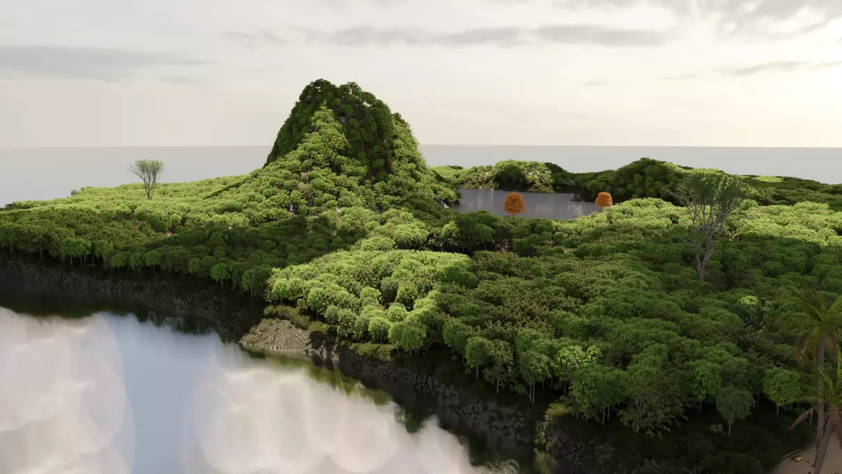 Realistic 3D Trees  Green and Autumn -  Game and Archviz Ready Low-poly 3D model_0