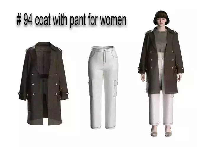 94 coat with pant for women