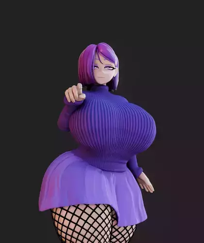 Lily 3D model Duolingo NSFW Low-poly 3D model
