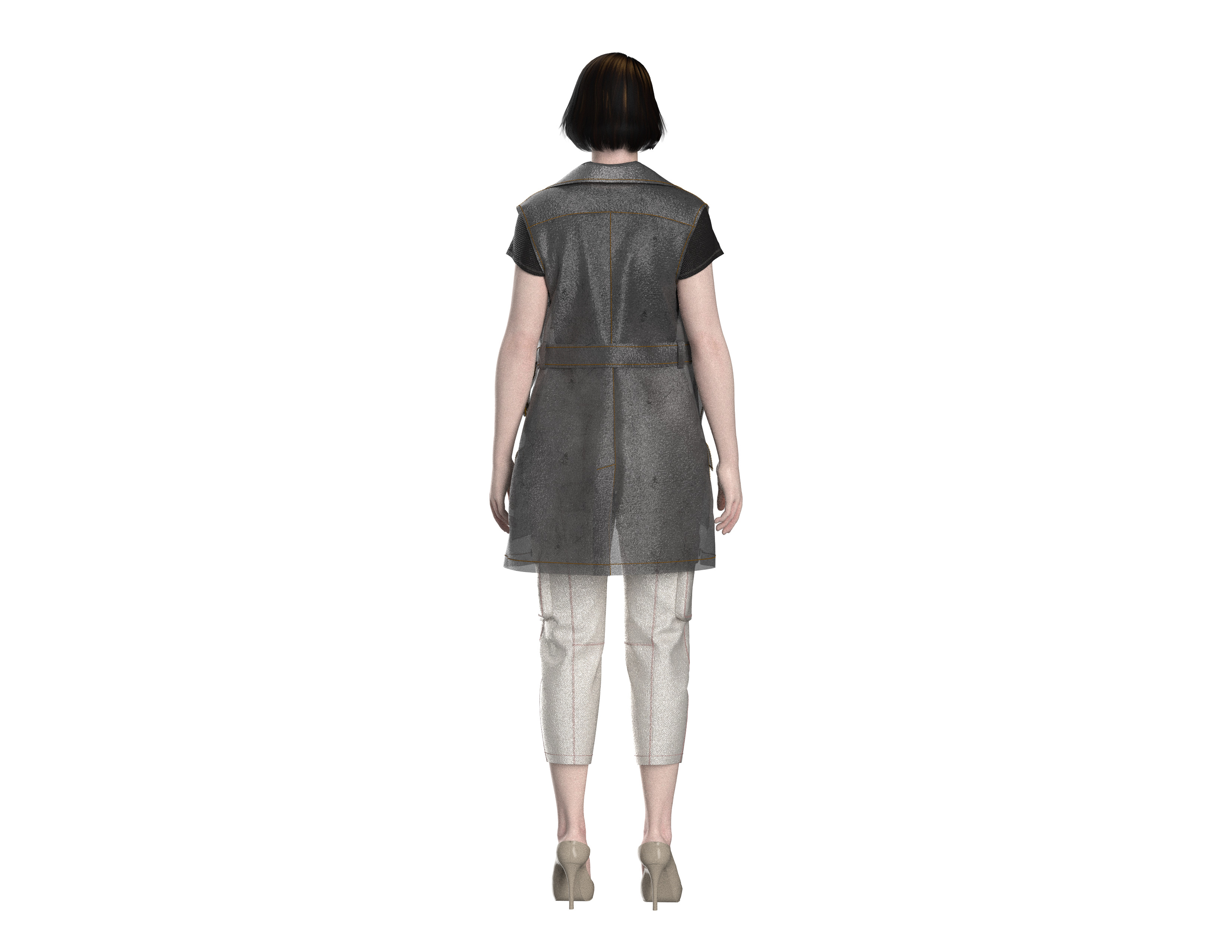 95 coat set for women 3D print model_1