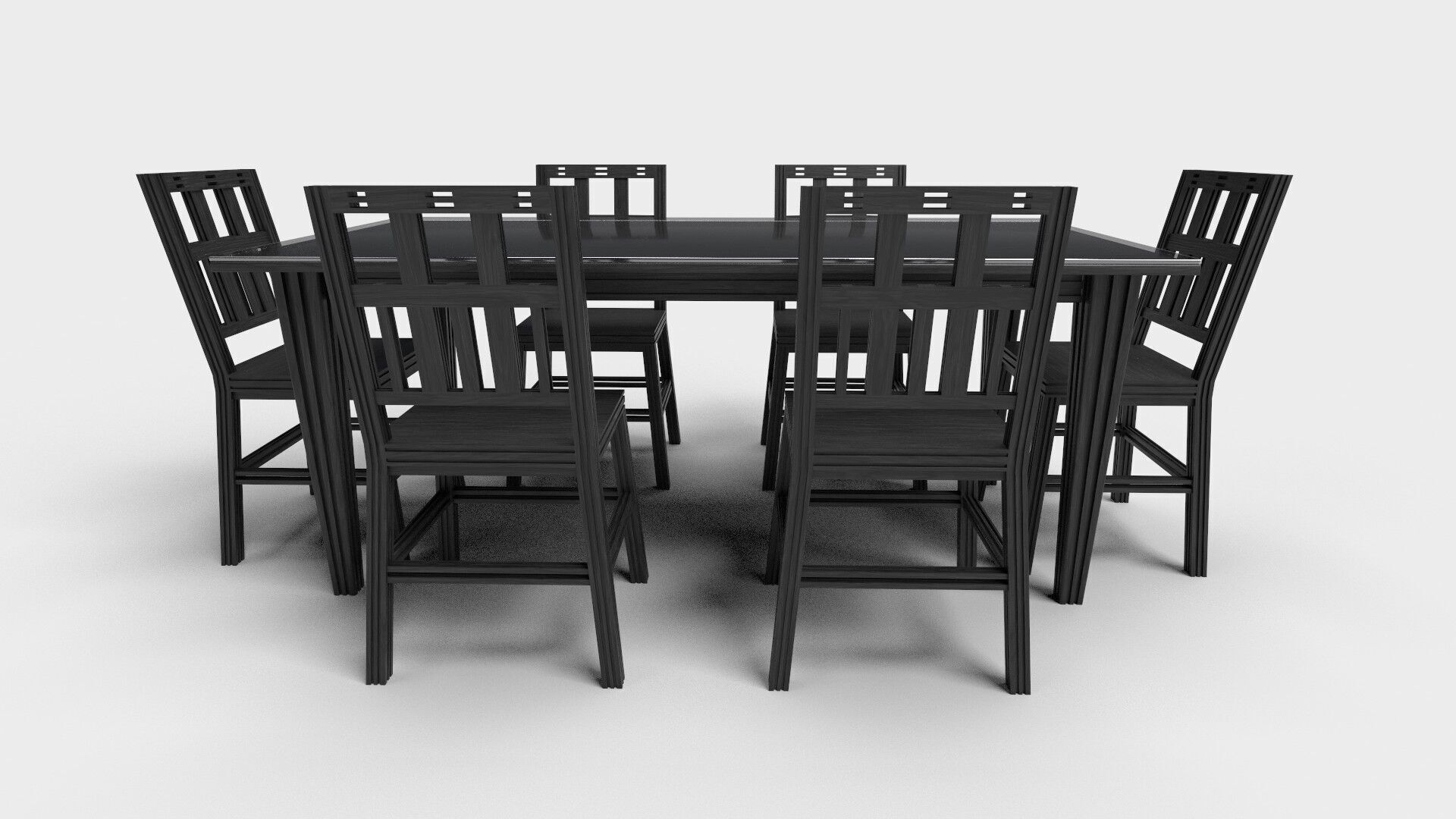 Dining set CG1 3D model_1