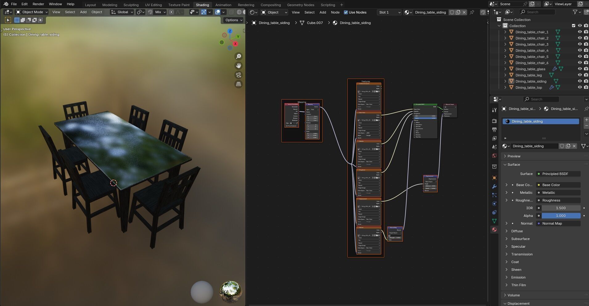 Dining set CG1 3D model_15