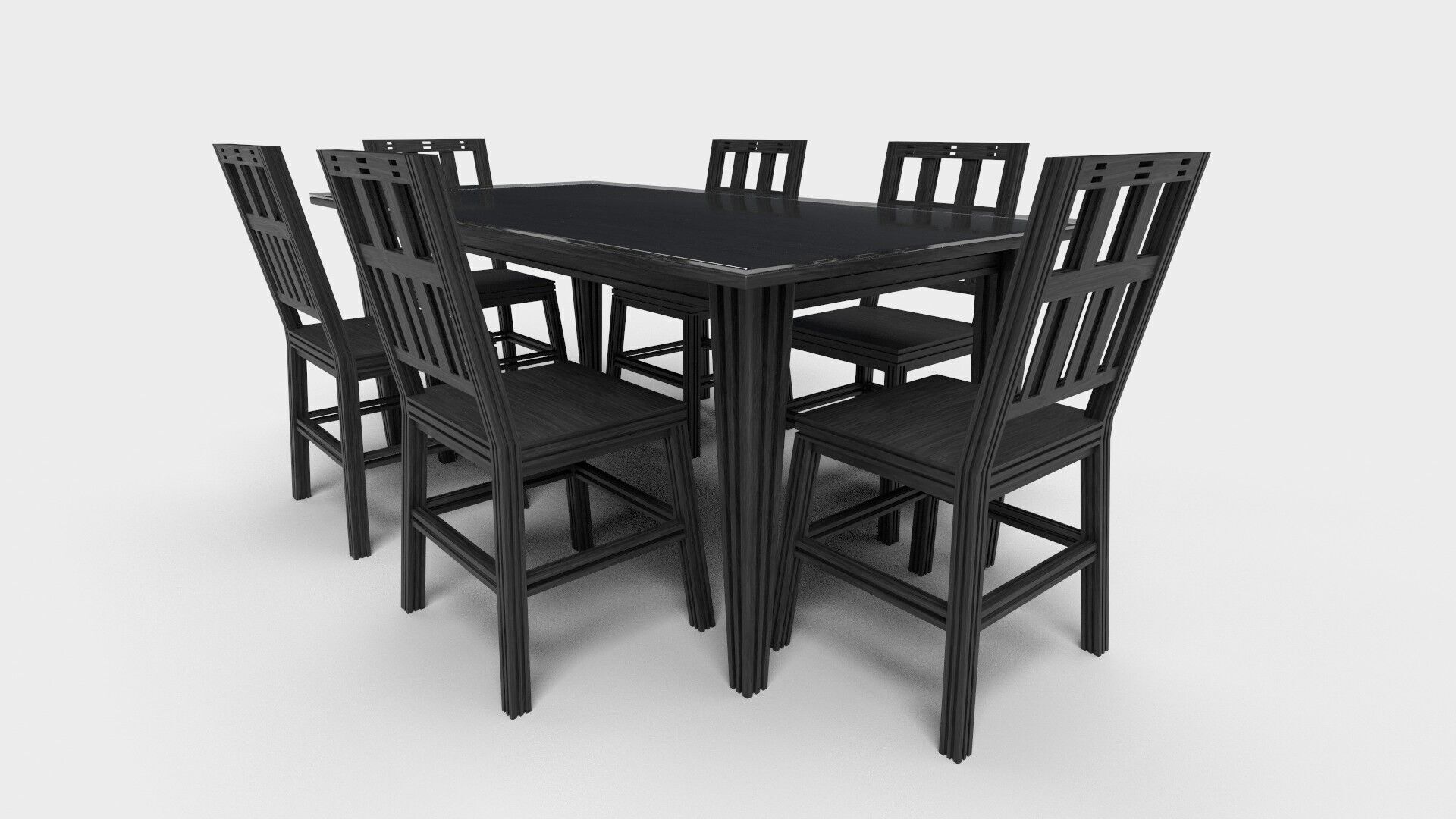 Dining set CG1 3D model_3