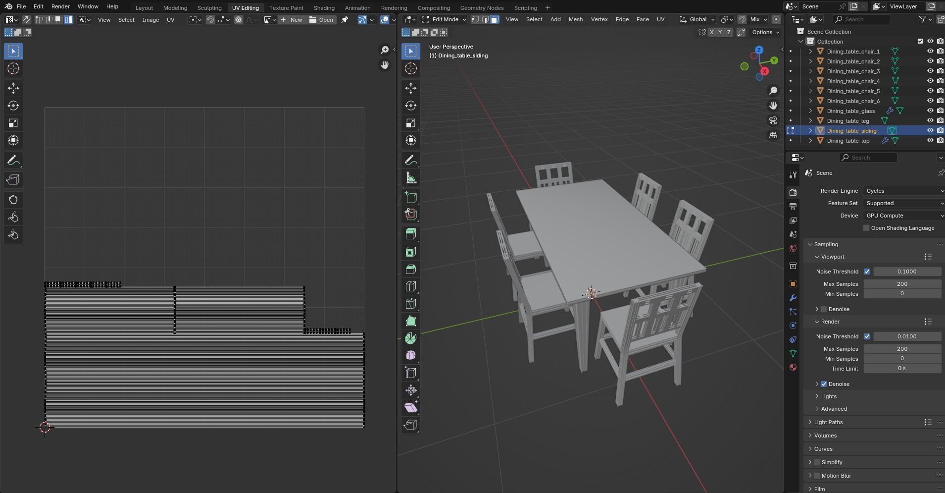 Dining set CG1 3D model_14