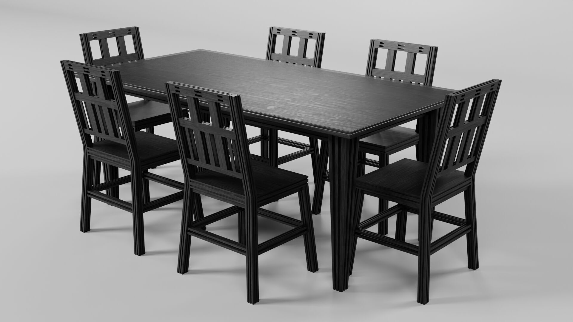Dining set CG1 3D model_5
