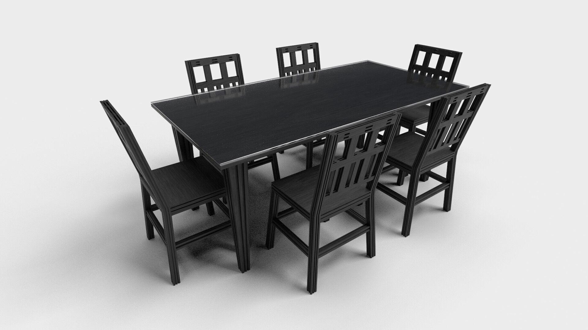 Dining set CG1 3D model_2