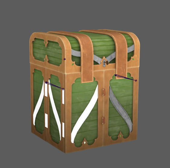 apothecary chest Alchemy herbs Storage Box medicine powder Low-poly 3D model_1