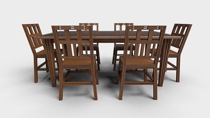 Dining set CG2 3D model 2