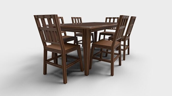 Dining set CG2 3D model 5
