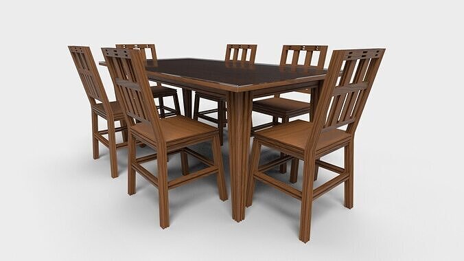 Dining set CG2 3D model 4