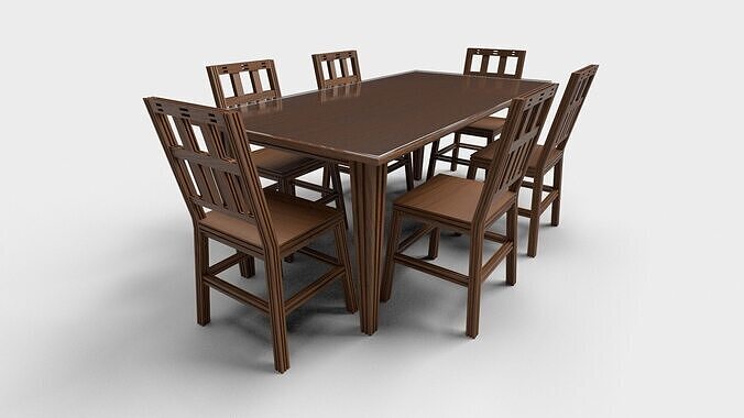 Dining set CG2 3D model 3