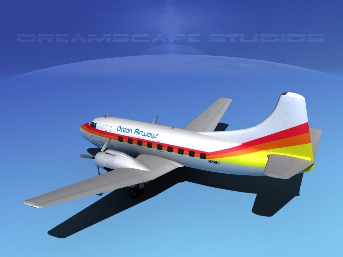Martin 202 Ocean Airways 3D model_2