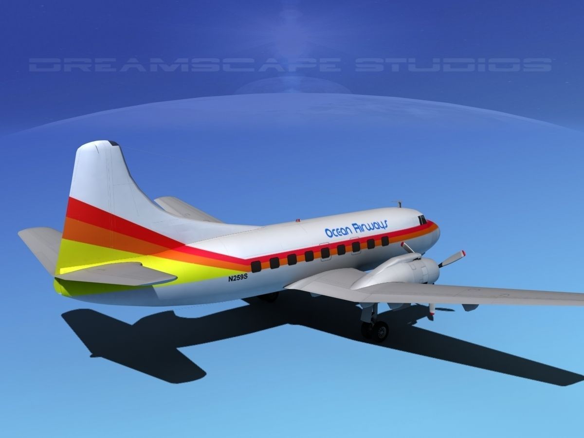Martin 202 Ocean Airways 3D model_3