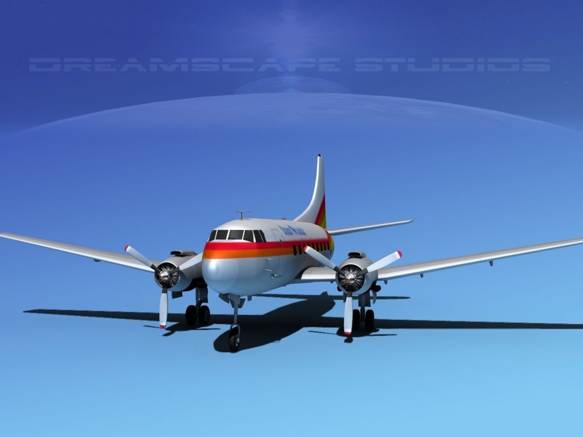 Martin 202 Ocean Airways 3D model_1