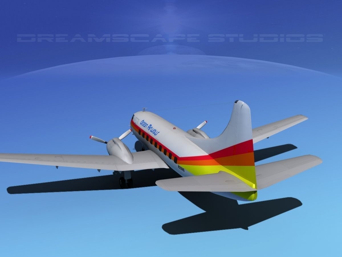 Martin 202 Ocean Airways 3D model_5
