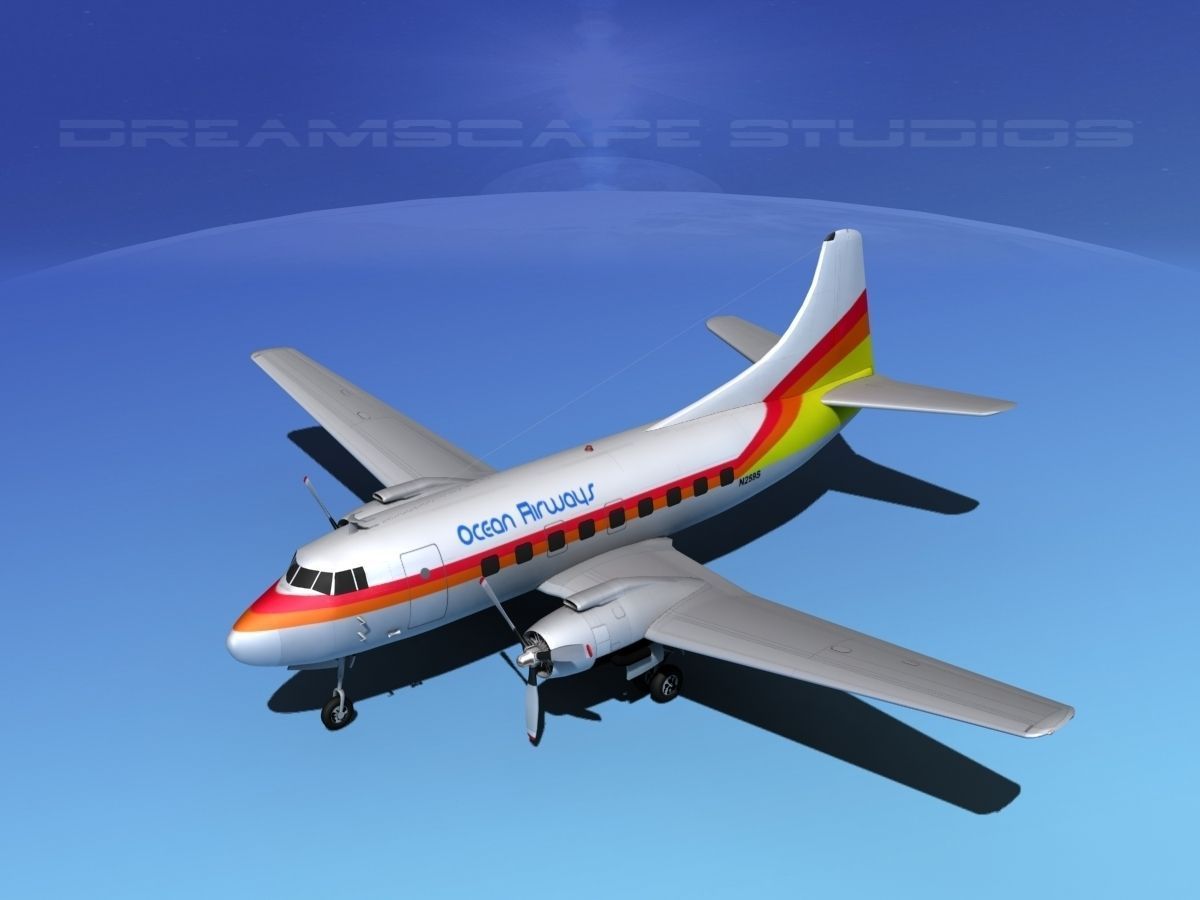 Martin 202 Ocean Airways 3D model_9