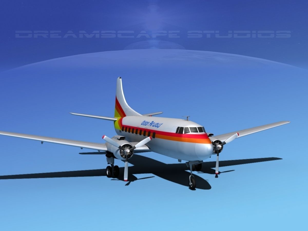 Martin 202 Ocean Airways 3D model_6