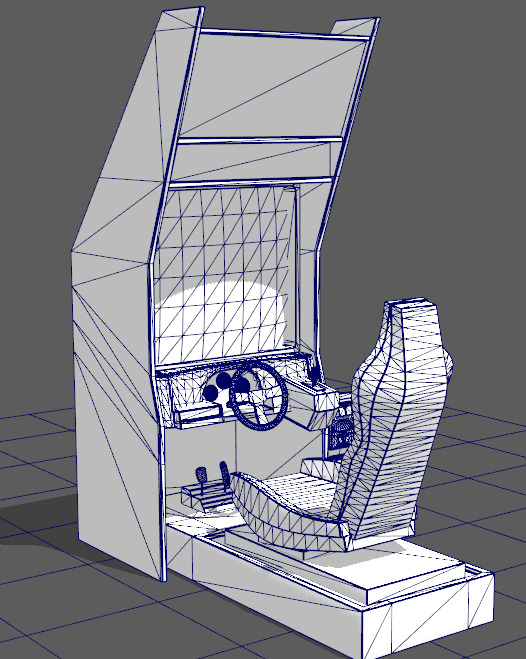 arcade game machine Low-poly 3D model_6