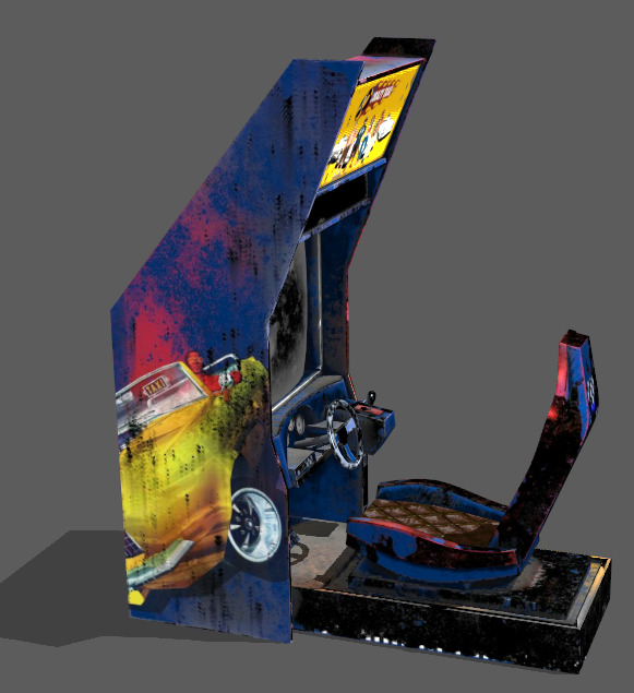 arcade game machine Low-poly 3D model_2