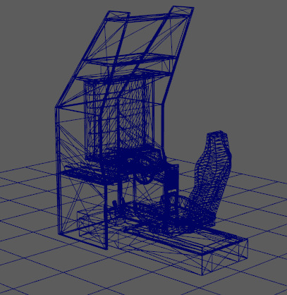 arcade game machine Low-poly 3D model_7