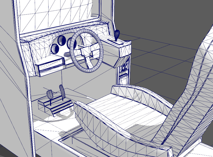 arcade game machine Low-poly 3D model_5