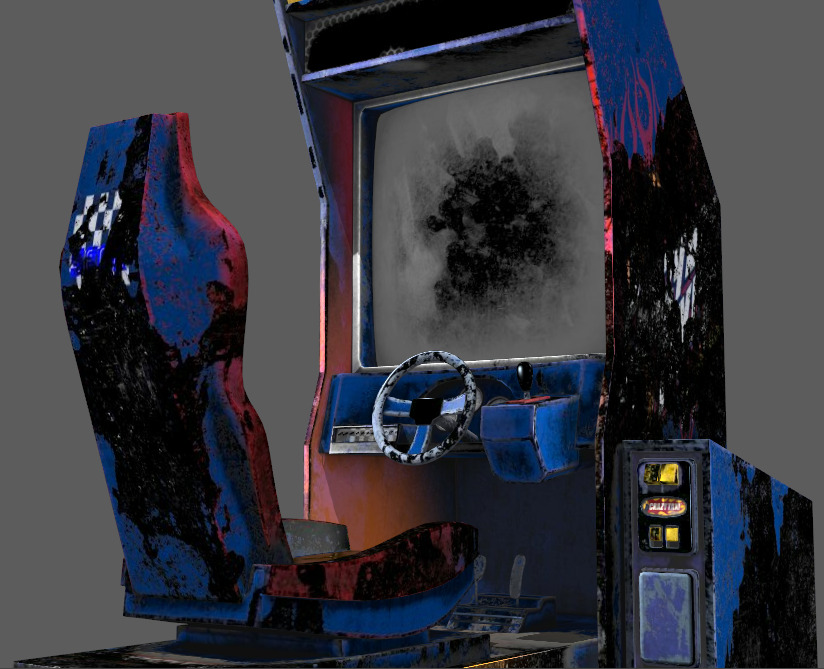 arcade game machine Low-poly 3D model_3