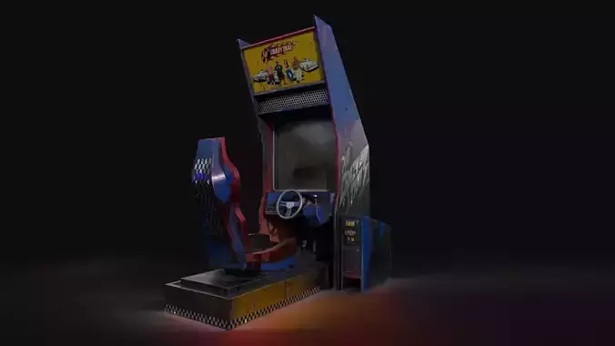 arcade game machine Low-poly 3D model