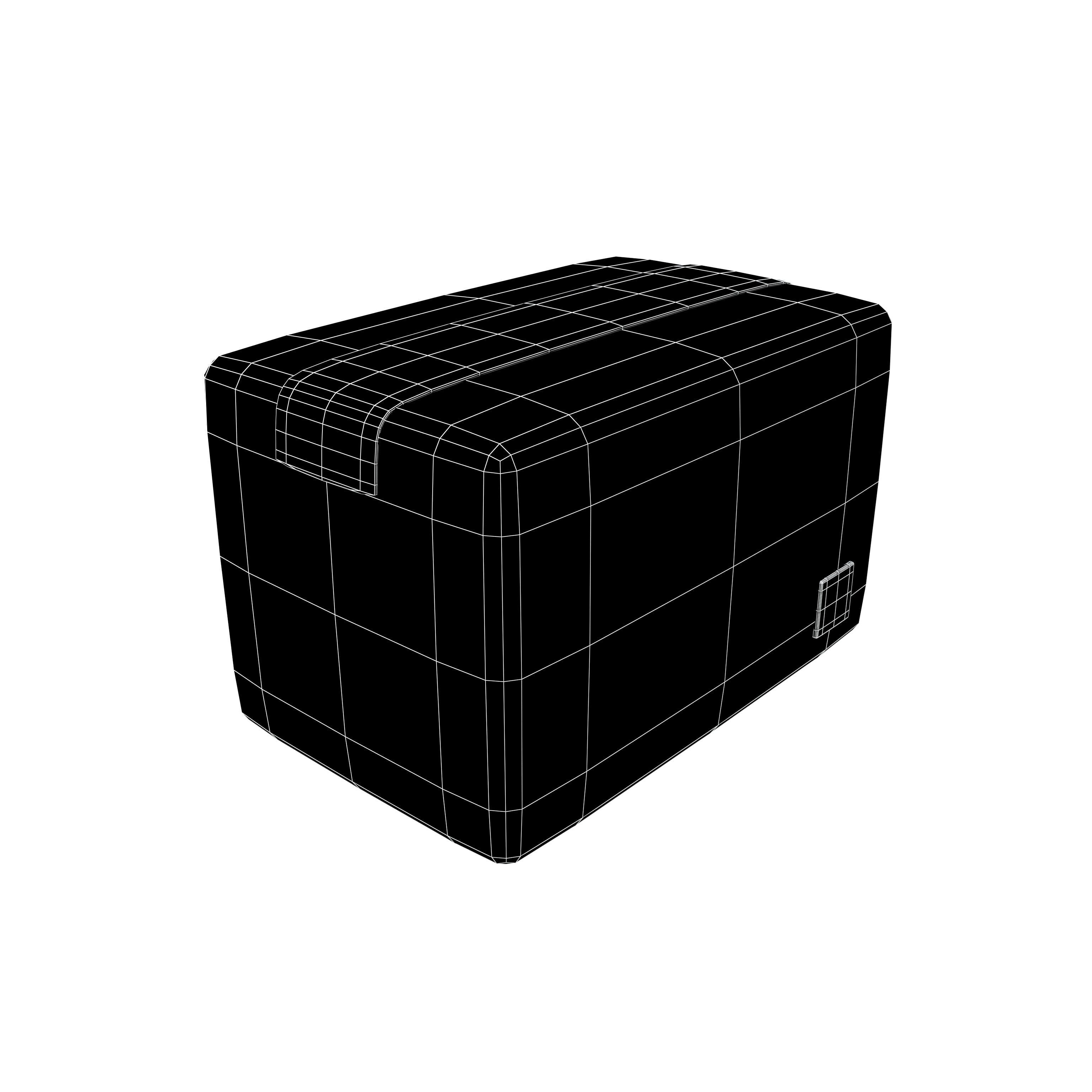 Delivery Box Icon v1 002 Low-poly 3D model_4