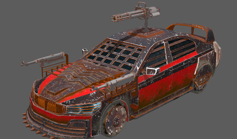 Modifying armored vehicles Low-poly 3D model_2