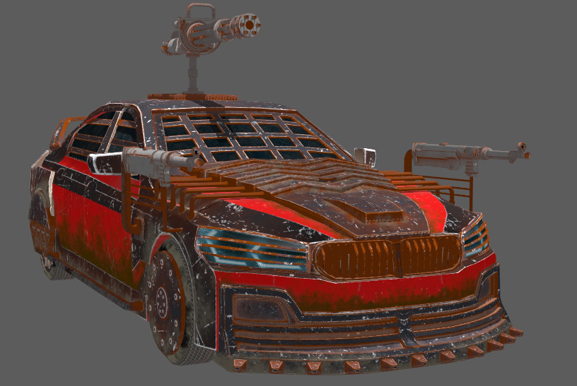 Modifying armored vehicles Low-poly 3D model_3