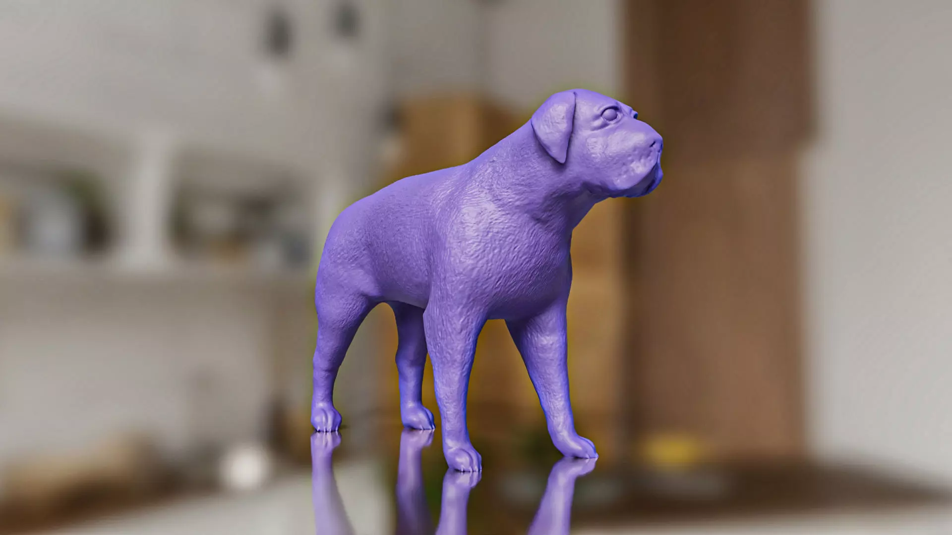Pet life Miniature English Mastiff Dog Toy STL Models 3D print model_0