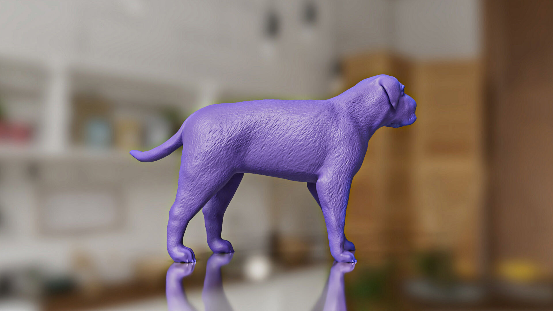 Pet life Miniature English Mastiff Dog Toy STL Models 3D print model_5