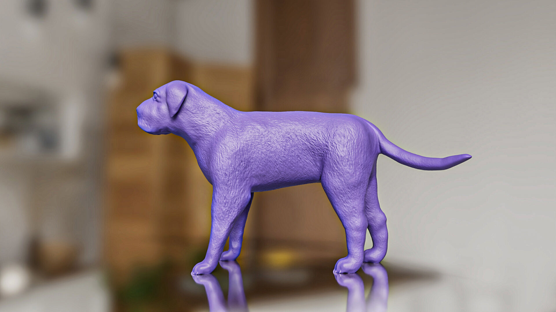 Pet life Miniature English Mastiff Dog Toy STL Models 3D print model_3