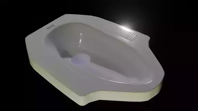 Squat Toilet 3D model  WC jongkok  Tandas cangkung  