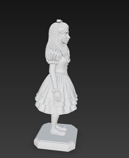  Gothic Style Alice in Wonderland Figurine  Collectors Design 3D model_2