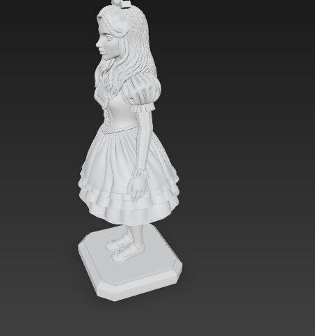  Gothic Style Alice in Wonderland Figurine  Collectors Design 3D model_6