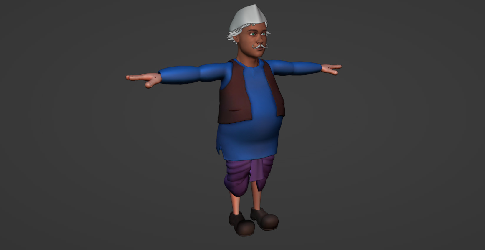 INDIAN MEN CARTOON  3D model_1