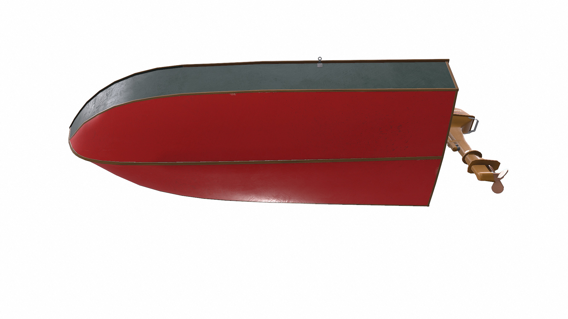 Old Motorboat Low-poly PBR Low-poly 3D model_19