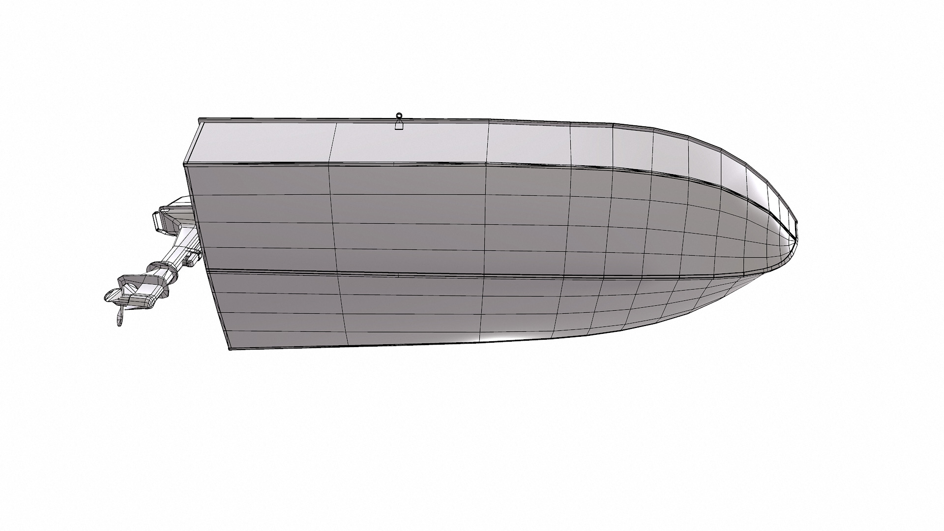 Old Motorboat Low-poly PBR Low-poly 3D model_22