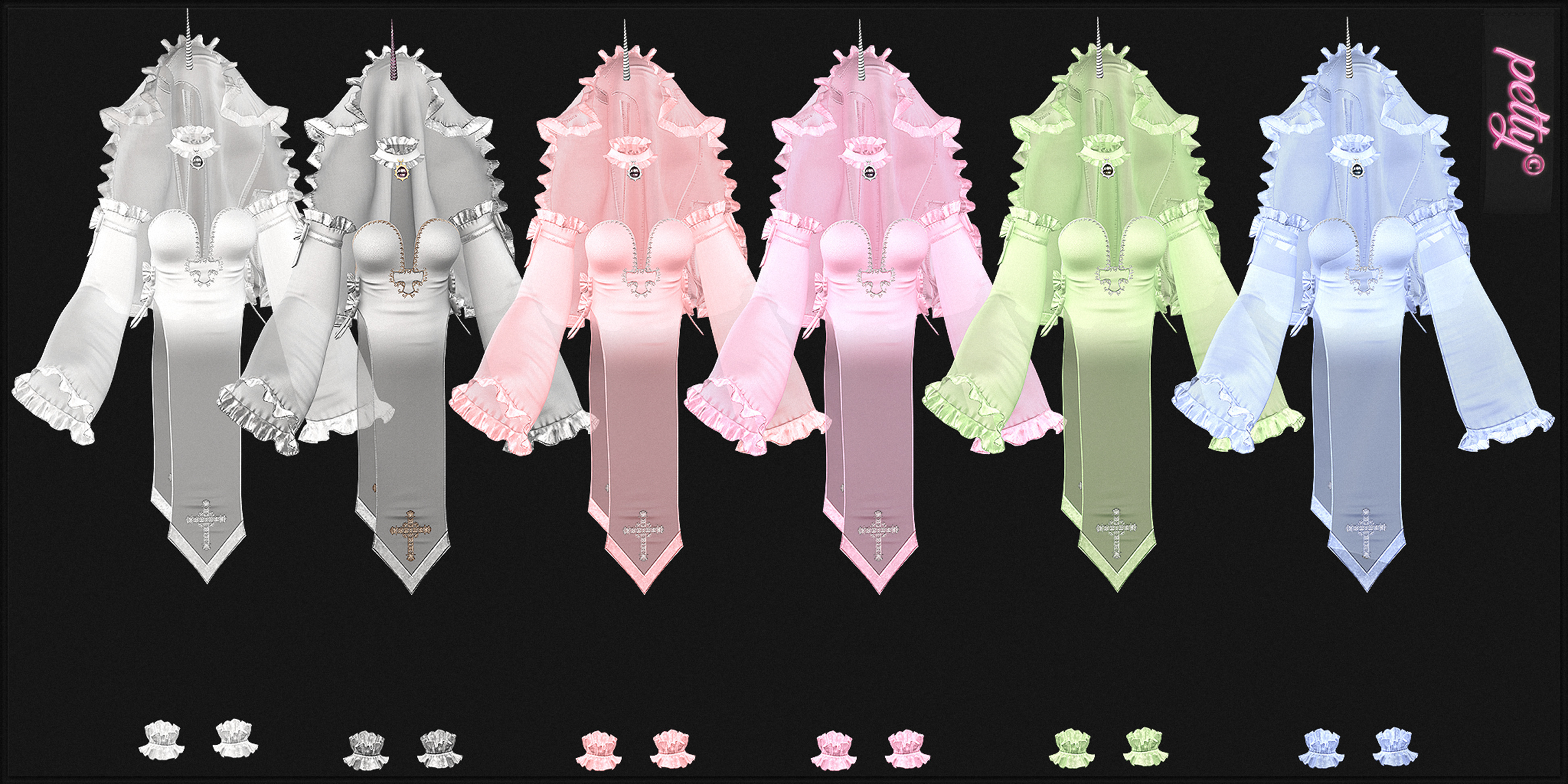 UNICORN FANTASY SET Low-poly 3D model_3
