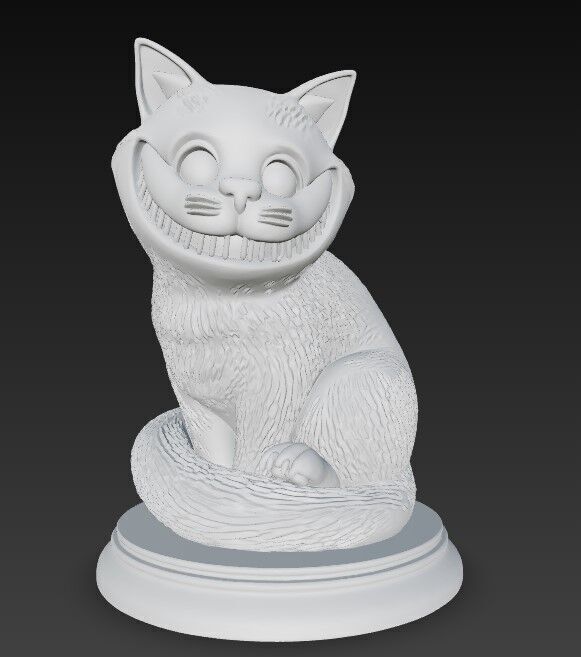 3D Printable Cheshire Cat Figurine 3D model_7