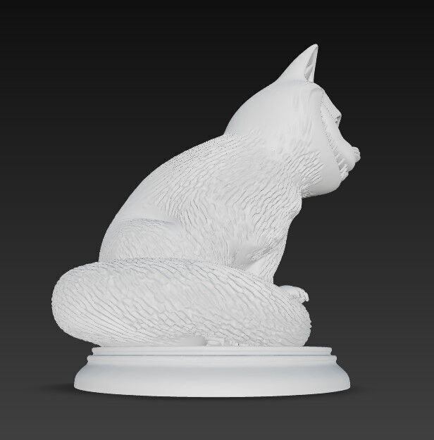 3D Printable Cheshire Cat Figurine 3D model_4