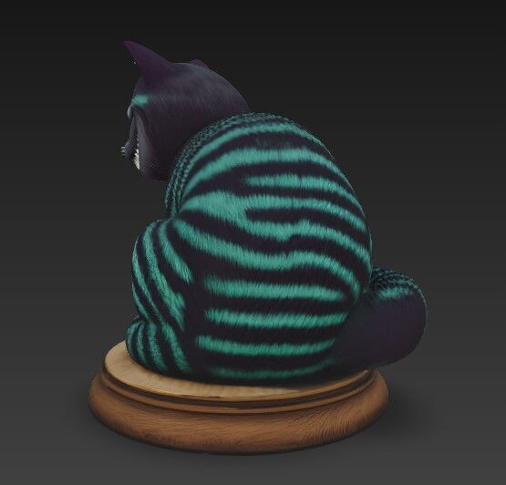 3D Printable Cheshire Cat Figurine 3D model_14