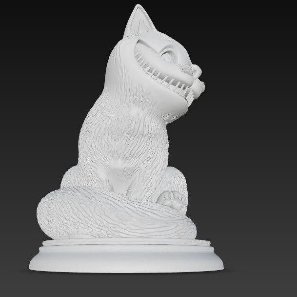 3D Printable Cheshire Cat Figurine 3D model_6