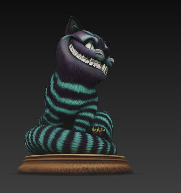 3D Printable Cheshire Cat Figurine 3D model_13